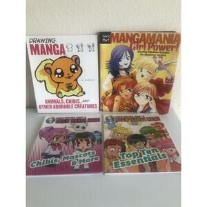 Lot of 4 Drawing Books Christopher Hart Amberlyn Anime‎ Manga Mania Girl Power